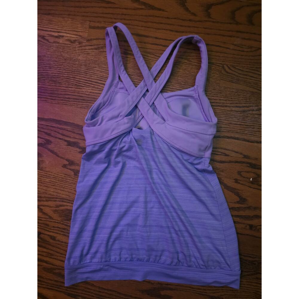 Athleta Crunch & Punch Tank Top Lavender Purple Built-In Bra Yoga Workout-Small - Picture 4 of 8